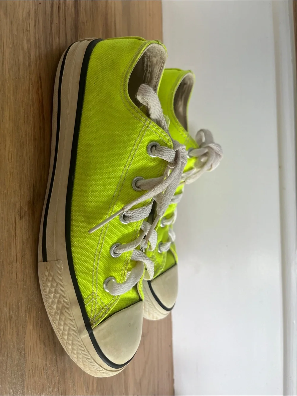 Converse Kids Neon Yellow Canvas Sneakers